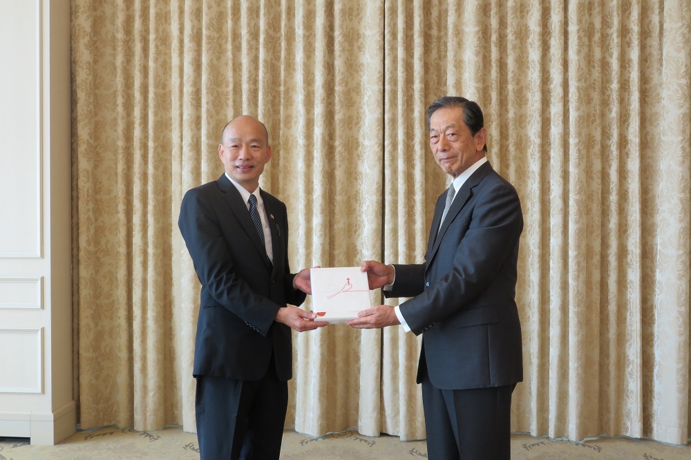 隅修三會長主持 韓國瑜立法院長一行的訪日歡迎午餐會